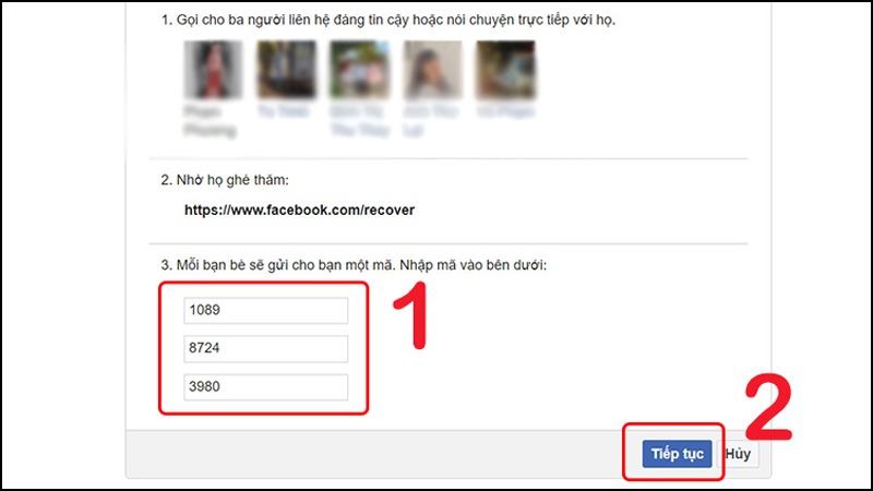 cách lấy lại mật khẩu Facebook