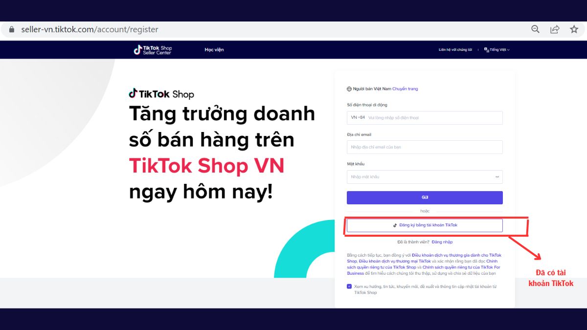 Hướng dẫn Cách đăng ký bán hàng trên TikTok Shop cho người mới bắt đầu