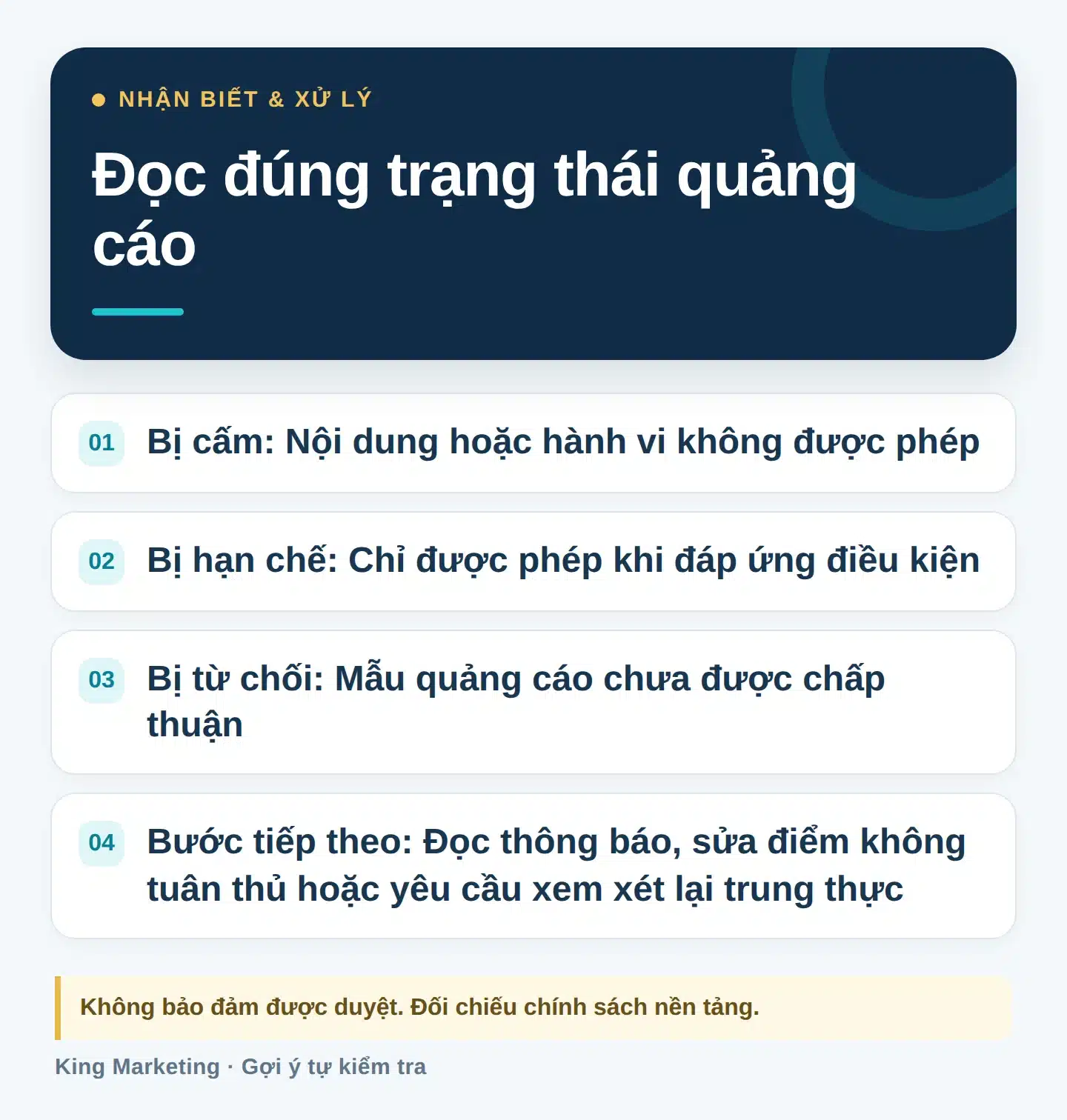 VPCS là gì: phân biệt nội dung bị cấm, nội dung bị hạn chế và mẫu quảng cáo bị từ chối
