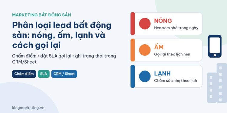 Phân loại lead bất động sản thành ba nhóm nóng, ấm, lạnh với cách gọi lại cho từng nhóm