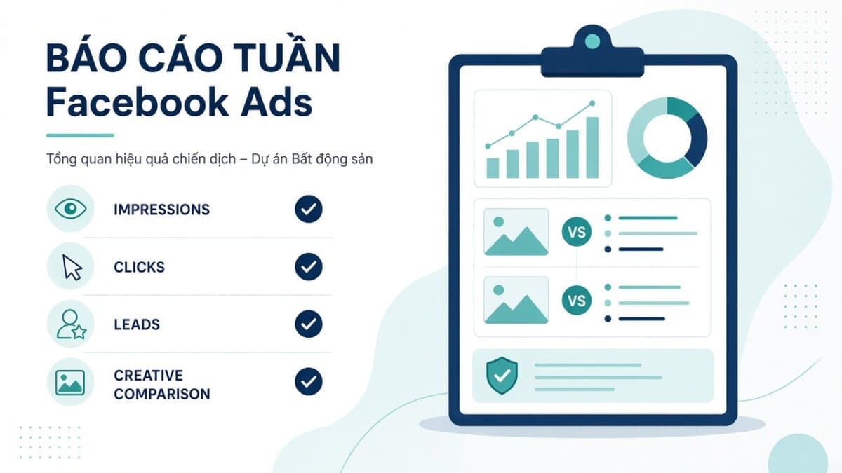 Checklist báo cáo tuần Facebook Ads cho dự án bất động sản